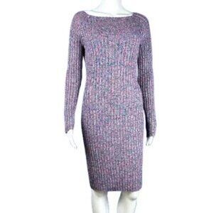 Victoria’s Secret Moda International Purple Ribbed Sweater Dress M